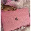 PINK CROCS LEATHER MACBOOK WITH MATCHING KEYBOARD CASE