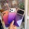 MAGENTA GLITTER GRADIENT RIM CASE