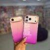 PINK GLITTER GRADIENT RIM CASE