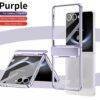 PURPLE TRANSPARENT GLAZED WITH HINGE HOLDER ZFLIP6