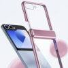 PINK TRANSPARENT GLAZED WITH HINGE HOLDER SAMSUNG CASE