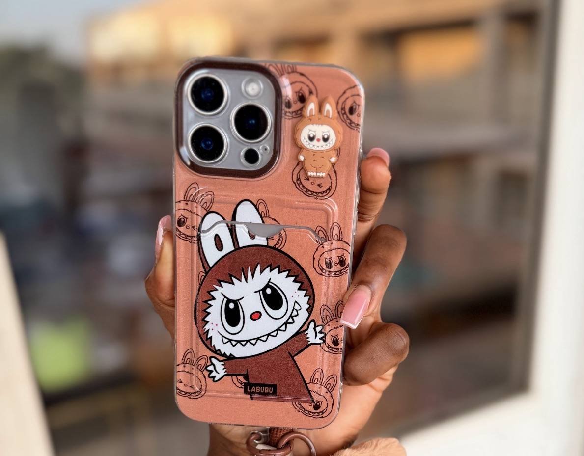 BROWN LABUBU CARD SLOT CASE