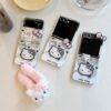 TRANSPARENT KITTY HINGE HOLDER CHARM SAMSUNG CASE