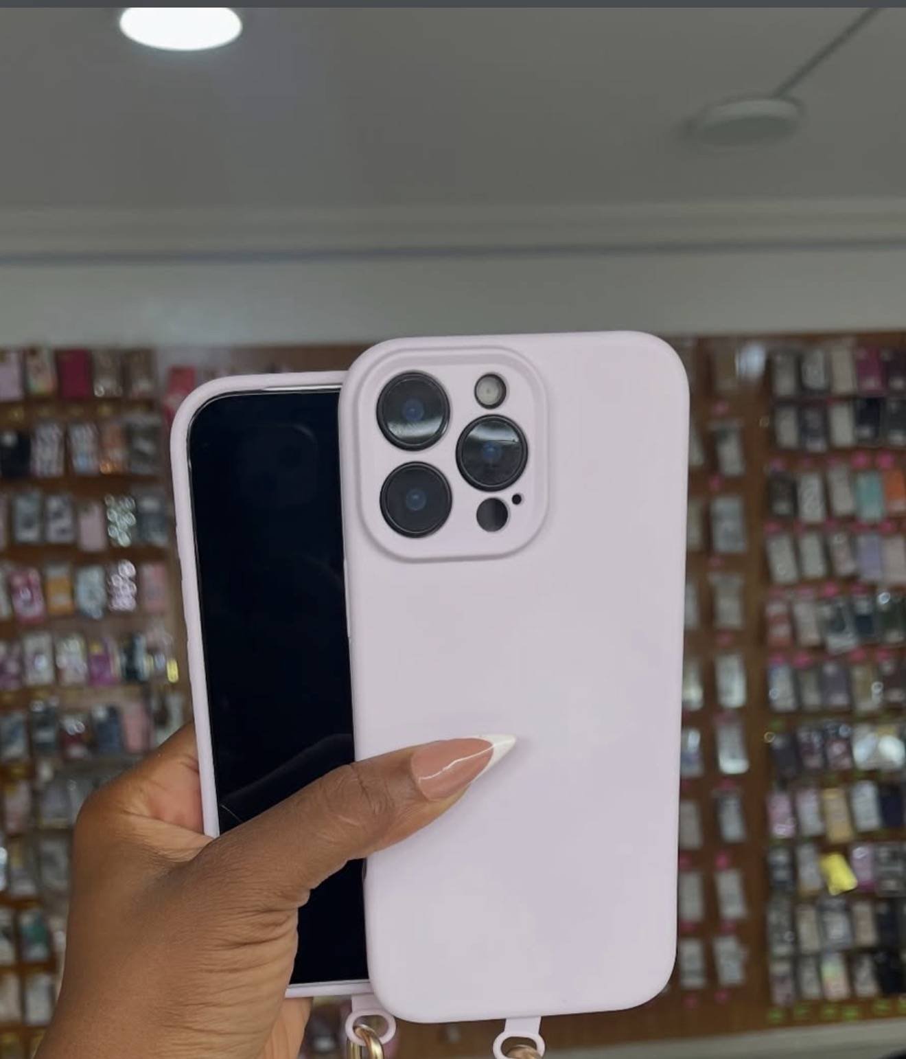 LILAC CAMERA HOLE SILICONE LANYARD CASE - Image 2