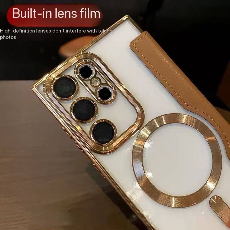 BROWN TRANSPARENT ELECTROPLATED FLIP CASE GOOGLE PIXEL 8A - Image 2