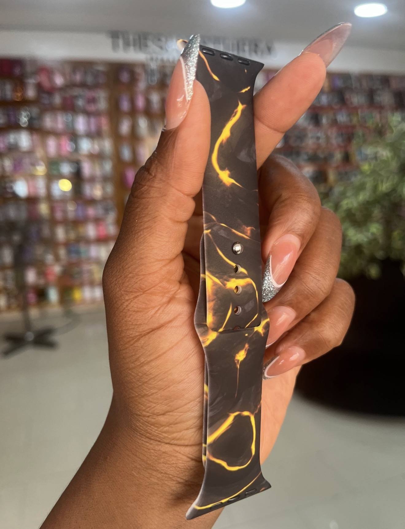 BLACK GALAXY MARBLE SILICONE STRAP 42/44/45/46/49MM - Image 3
