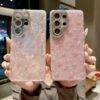 PINK FLORAL GLITTER CAMERA SAMSUNG CASE