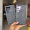 BLACK SUEDE FLAP COVER SAMSUNG CASE