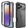 BLACK 2IN1 TRANSPARENT BUMPER CASE