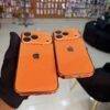 ORANGE GLOSSY ELECTROPLATED GLASS