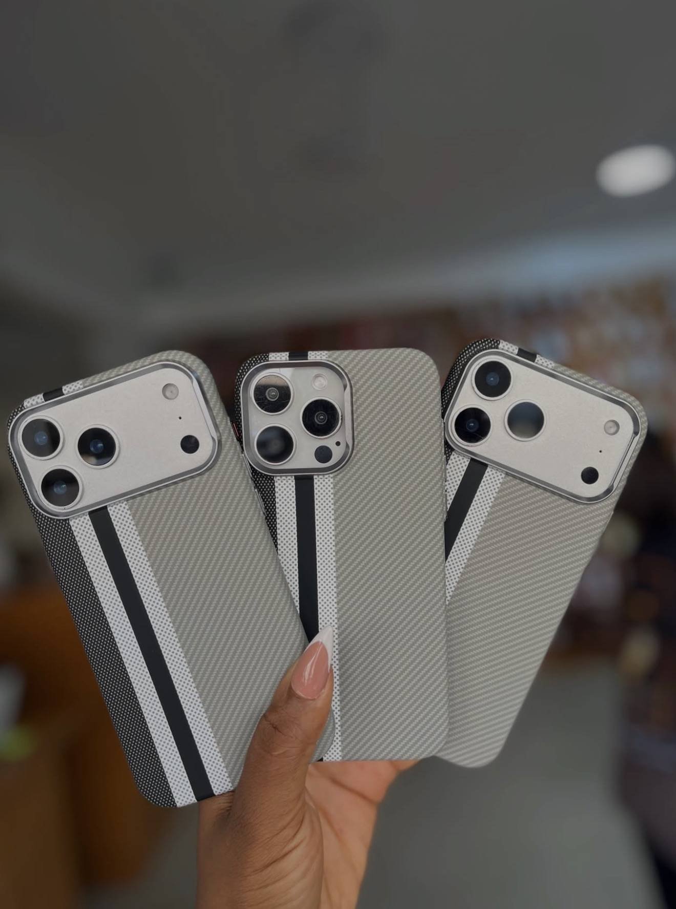 BLACK GREY CARBON FIBER CASE - Image 4