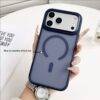 BLUE RIM TRANSLUCENT MAGSAFE CASE