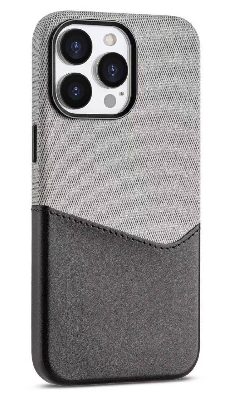 GREY SUEDE HALF CUT WALLET - Image 2