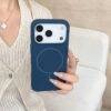 DARK BLUE SLIM SILICONE MAGSAFE CASE