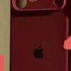 MAROON CAMERA HOLE SILICONE CASE