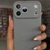 GREY CAMERA HOLE SILICONE LANYARD CASE