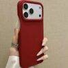 MAROON PU HALF SILICONE
