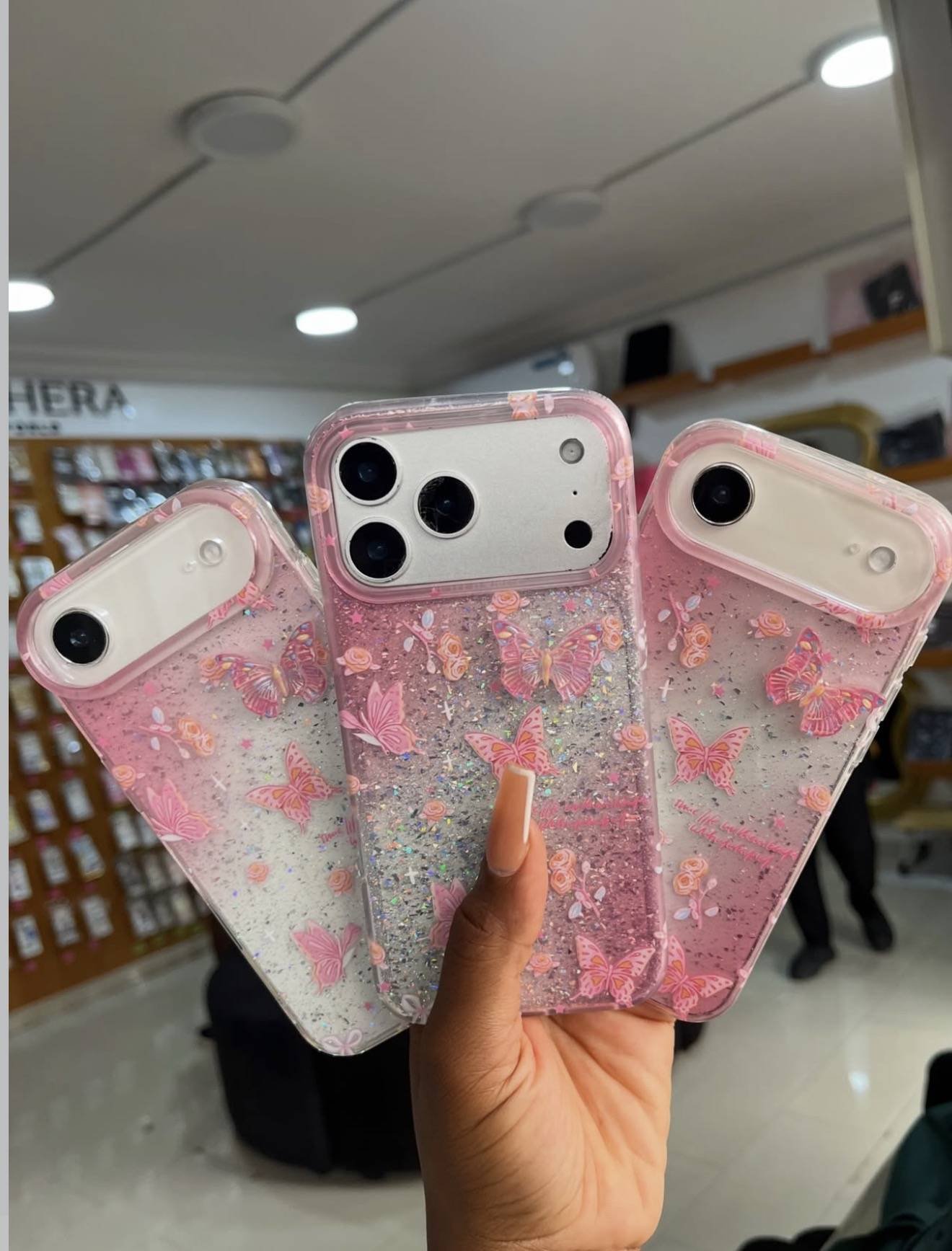 PINK BUTTERFLY SPRINKLES CASE