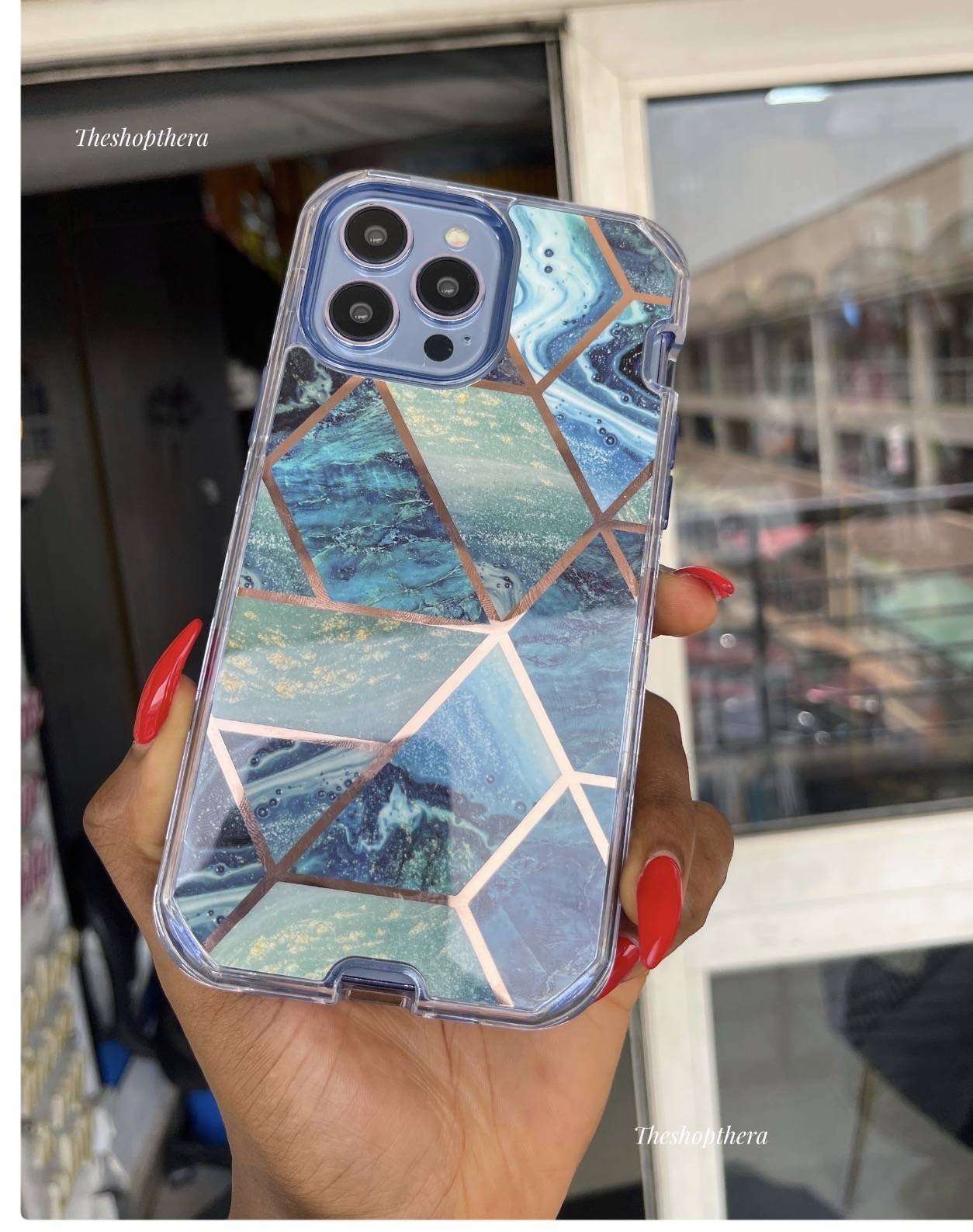 BLUE GEOMETRIC 3IN1 MARBLE