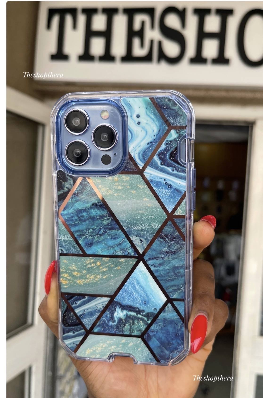 BLUE GEOMETRIC 3IN1 MARBLE - Image 2