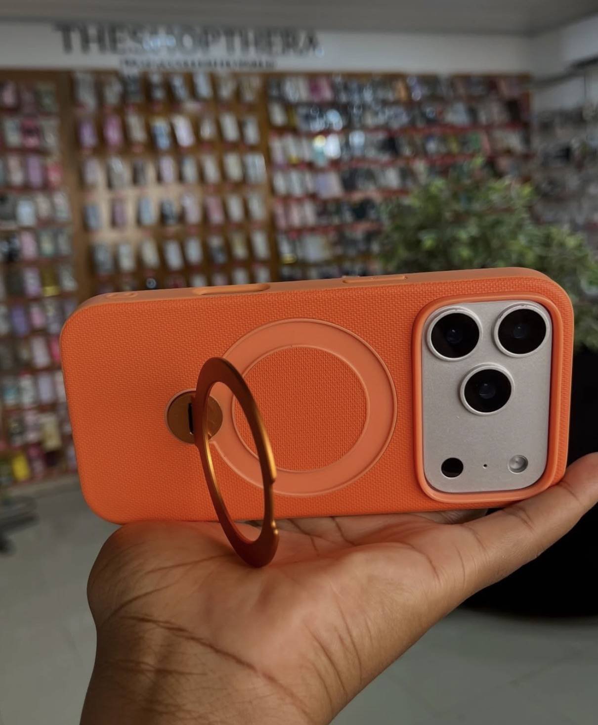 ORANGE MATERIAL KICKSTAND CASE - Image 6