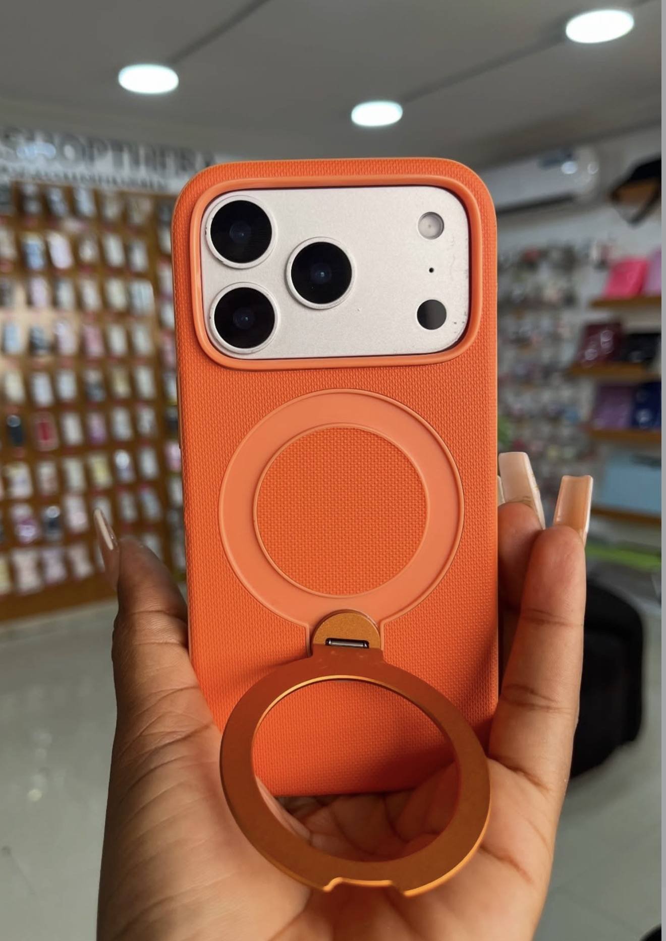 ORANGE MATERIAL KICKSTAND CASE - Image 2