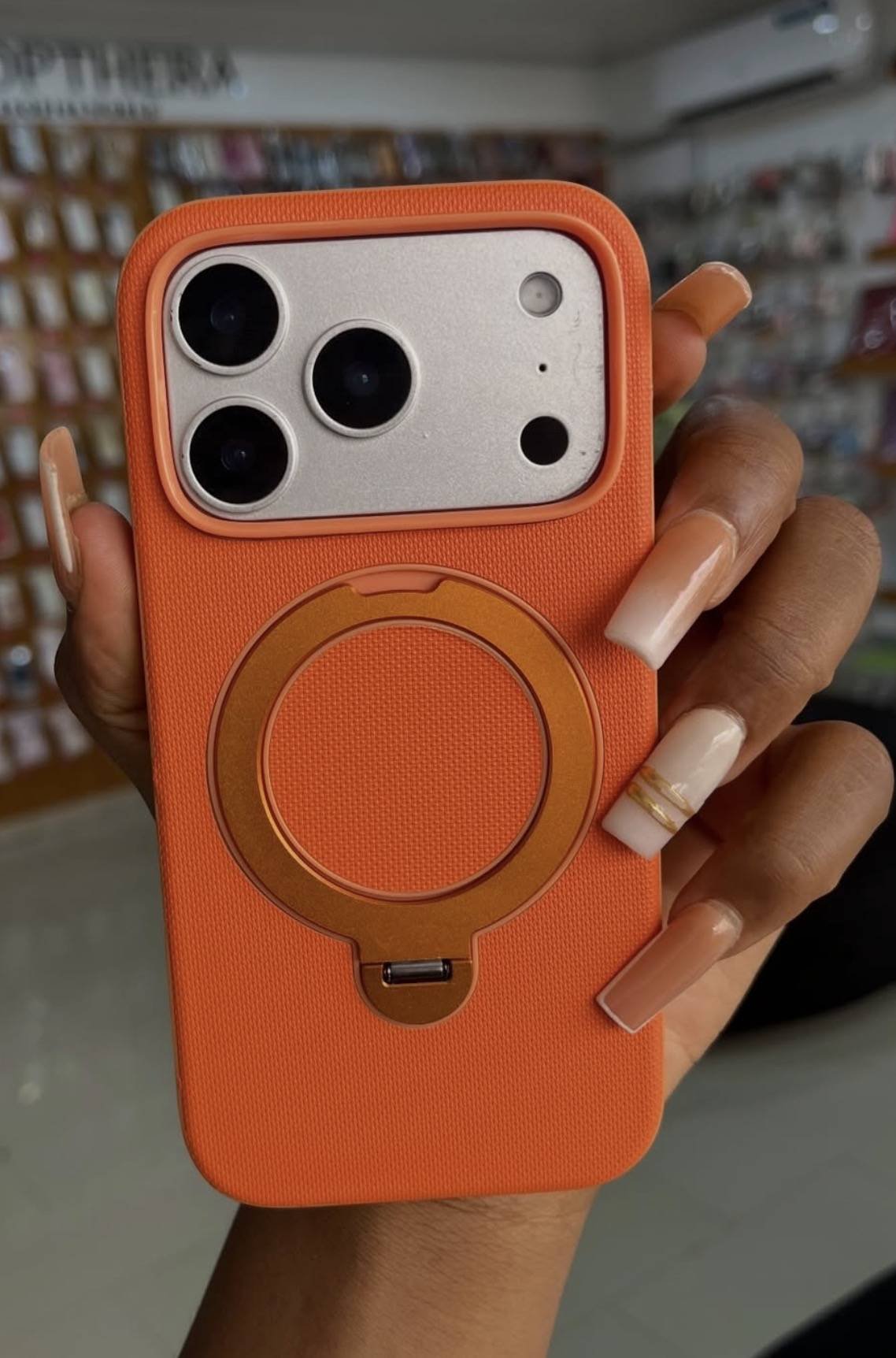 ORANGE MATERIAL KICKSTAND CASE - Image 3