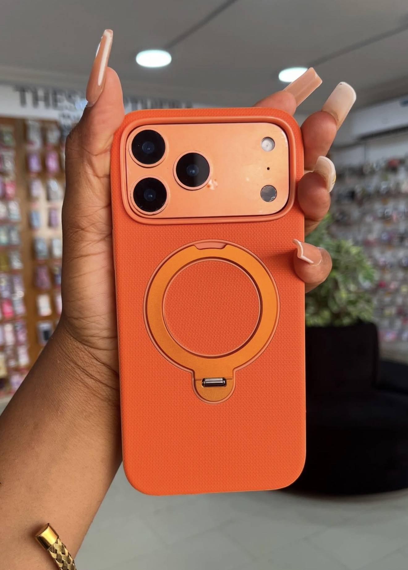 ORANGE MATERIAL KICKSTAND CASE - Image 4