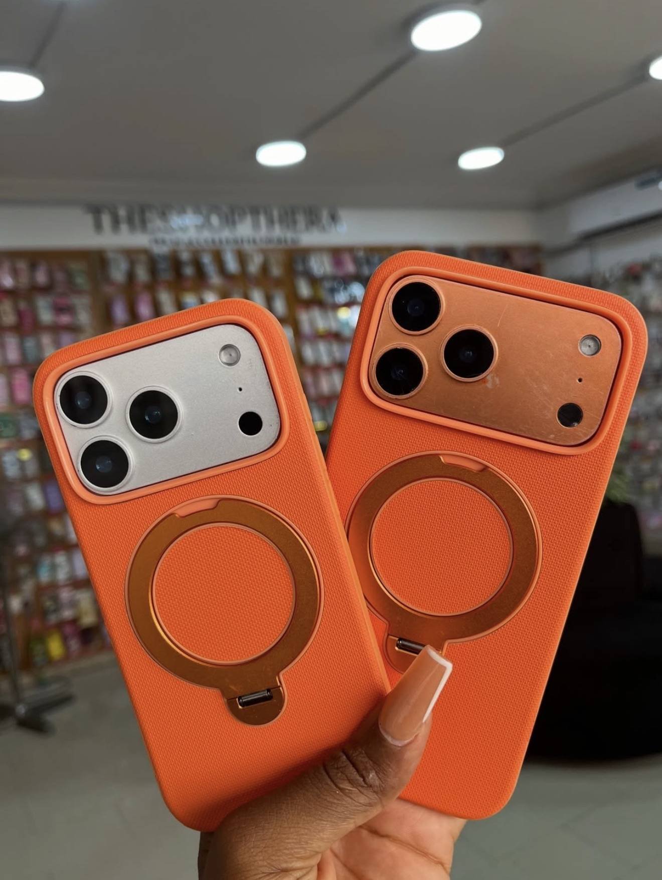ORANGE MATERIAL KICKSTAND CASE - Image 7