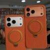 ORANGE MATERIAL KICKSTAND CASE