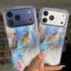 BLUE CRACKED 3IN1 MARBLE CASE