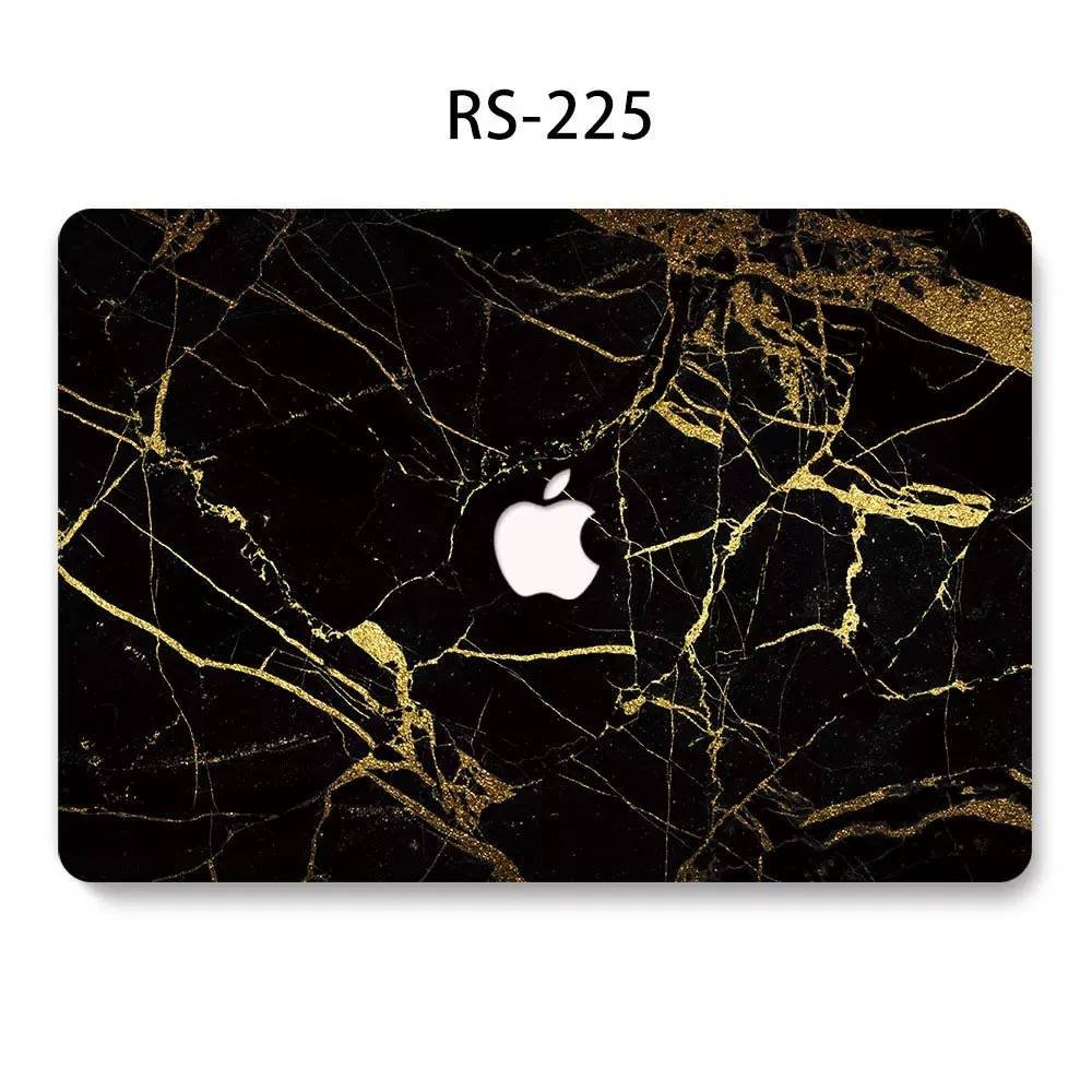 BLACK GOLD MARBLE MACBOOK CASE