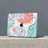 TRANSPARENT BLUE FACE ABSTRACT MACBOOK CASE