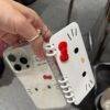 WHITE 3D CATTY IPHONE CASE