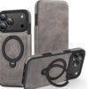 TITANIUM FLIP LEATHER MAGSAFE CASE