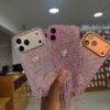 PINK STUDDED FRINGES CASE