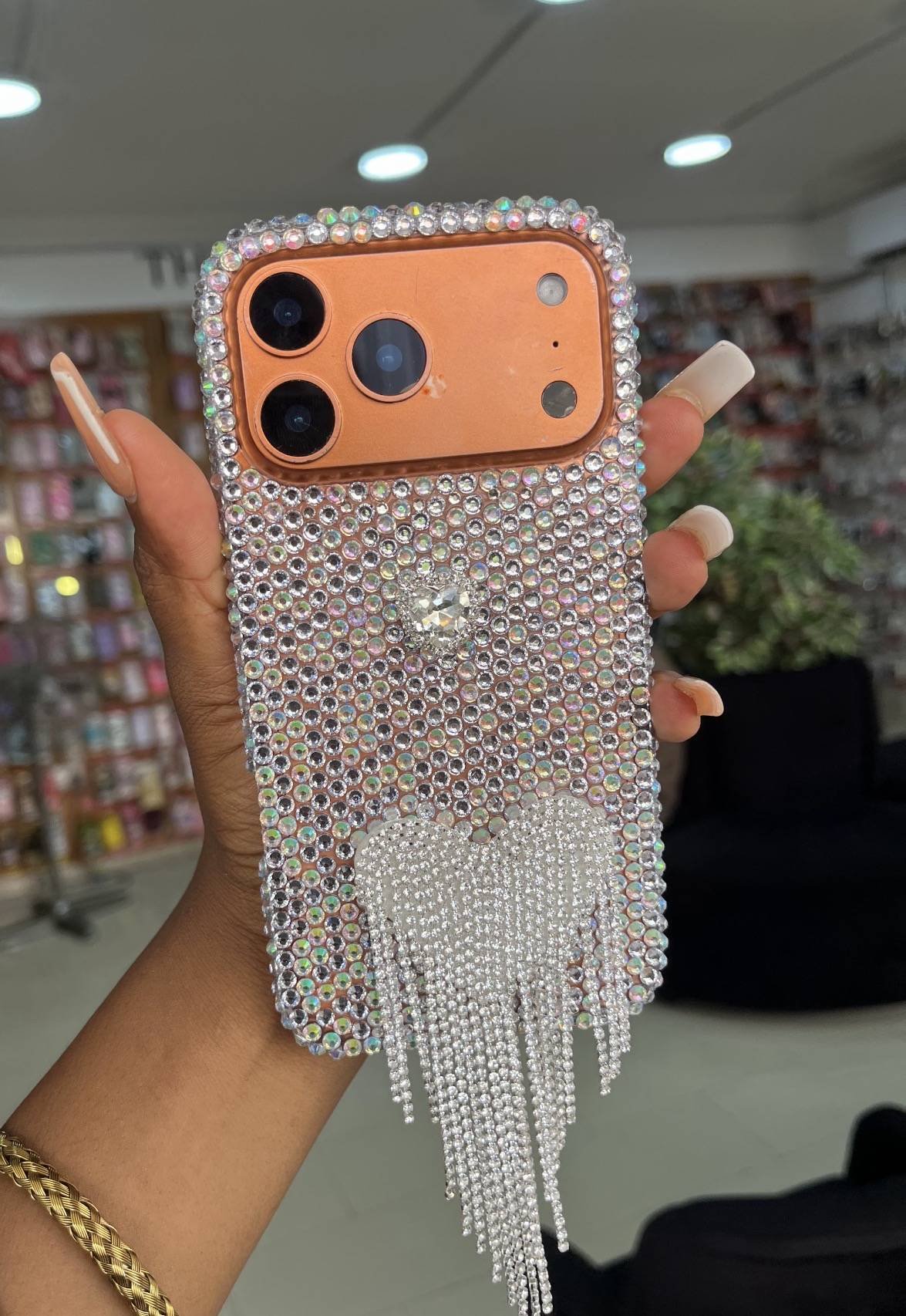 SILVER STUDDED FRINGES CASE - Image 2